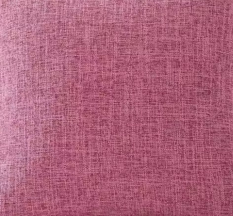Dusty rose pink linen-look polyester cushion cover colour swatch — Rieko's World Australia