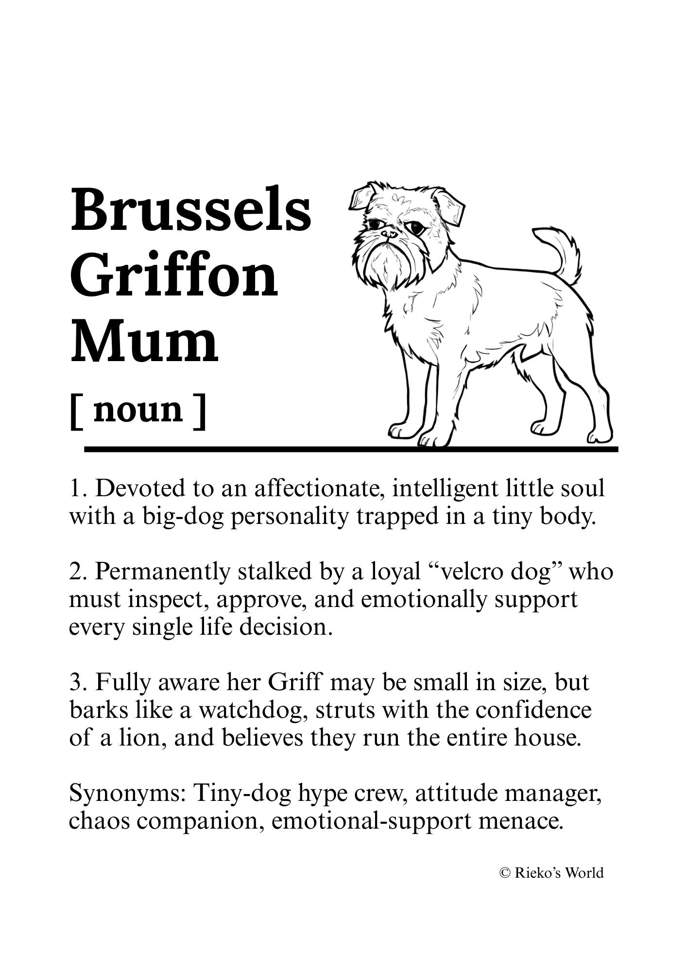 Dog Mum Breed Digital Downloadable PRINT Only