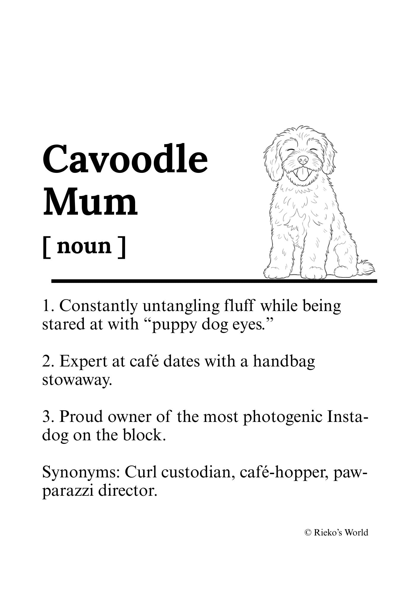 Dog Mum Breed Digital Downloadable PRINT Only