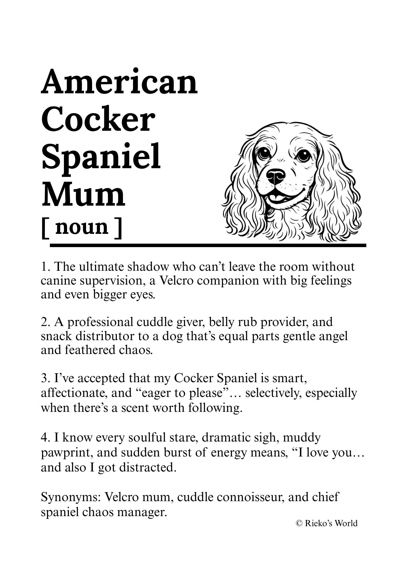 Dog Mum Definition™ Digital Downloadable Only - Breed Edition