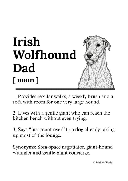 Irish Wolfhound Dog Mum Dad Breed Print