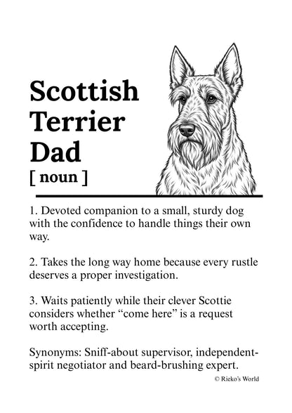 Scottish Terrier Dog Mum Dad Breed Print
