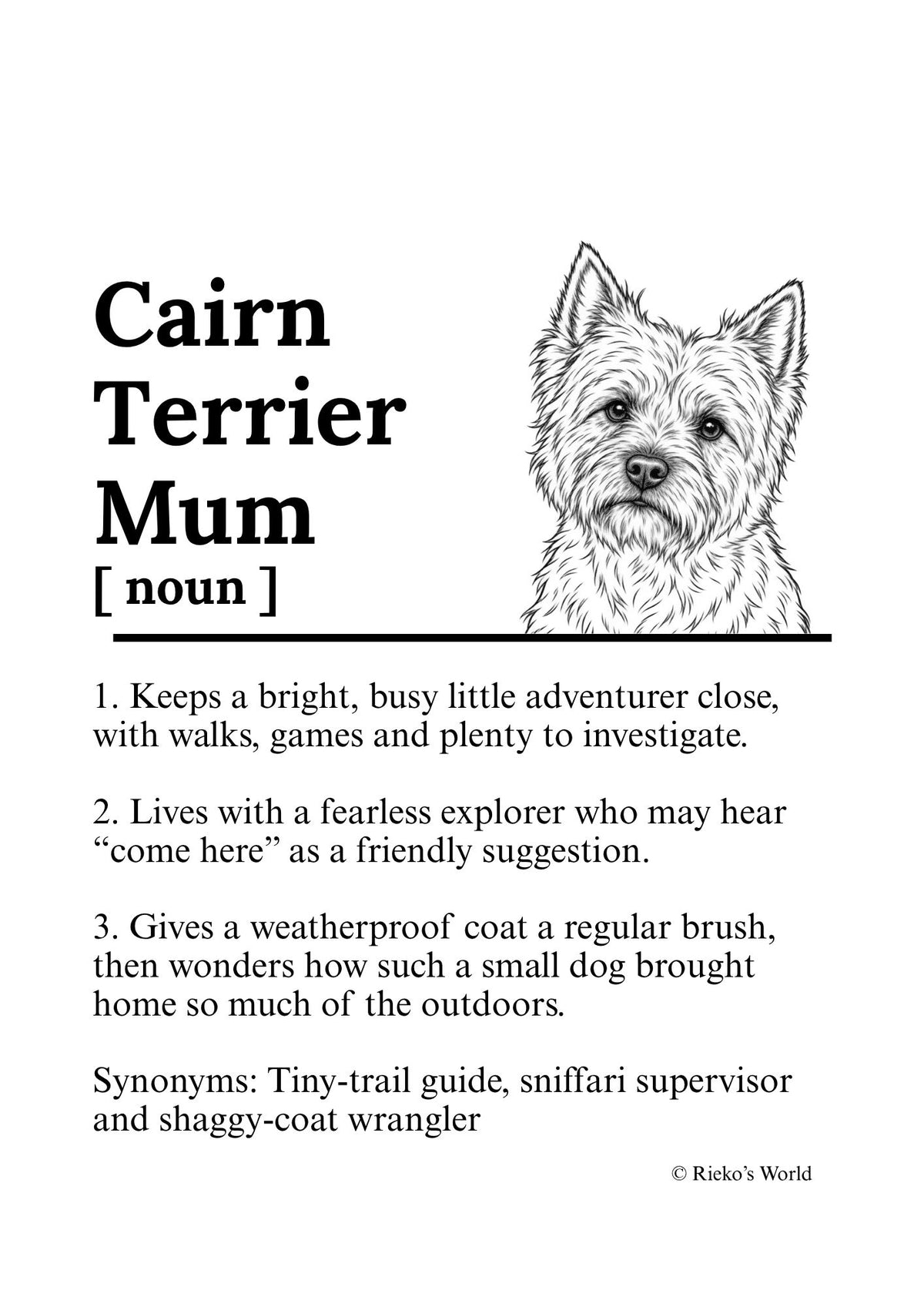 Dog Mum Definition™ Breed Print (Digital Download) - Wall Art for Dog Mums