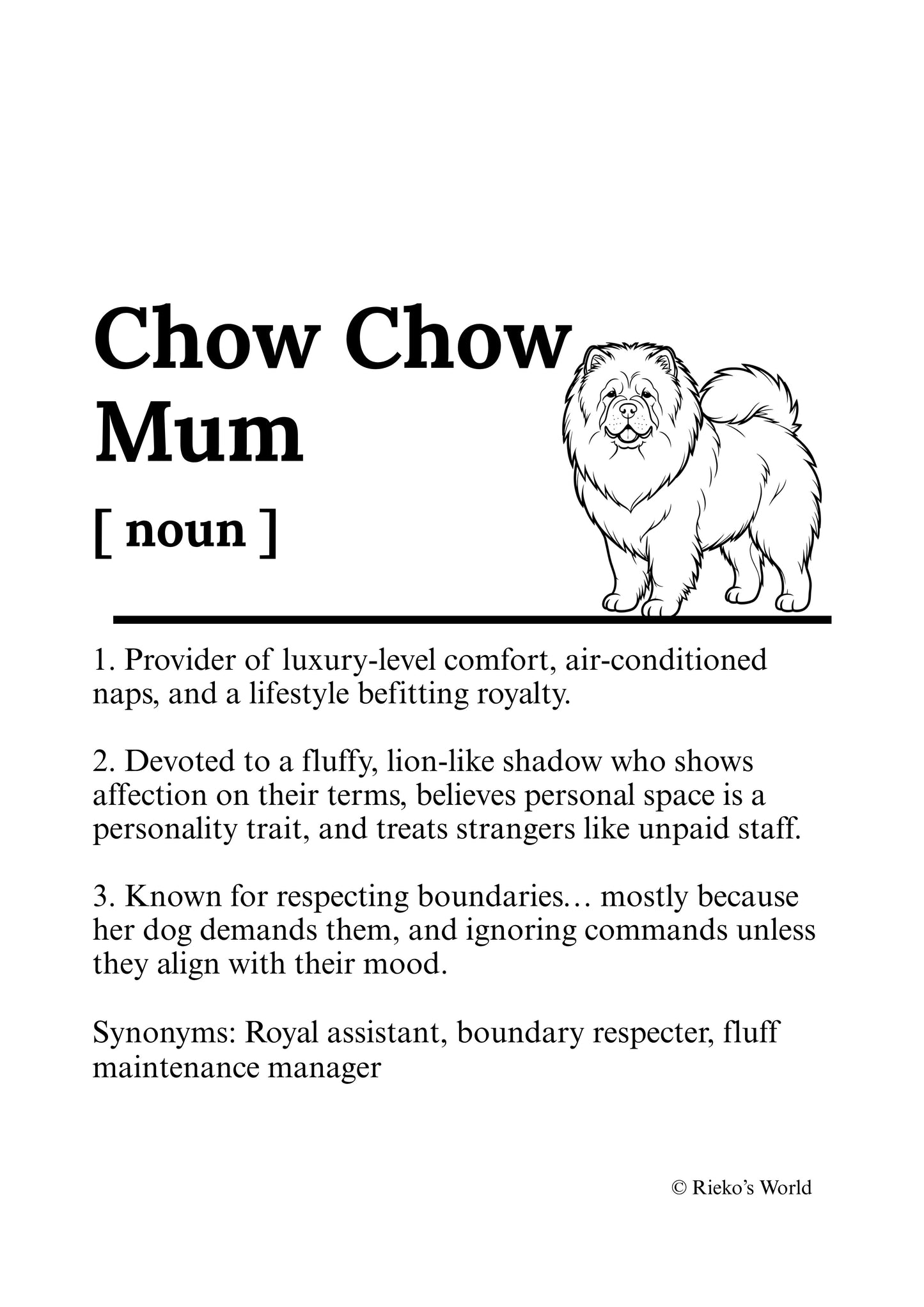 Dog Mum Definition™ Digital Downloadable Only - Breed Edition