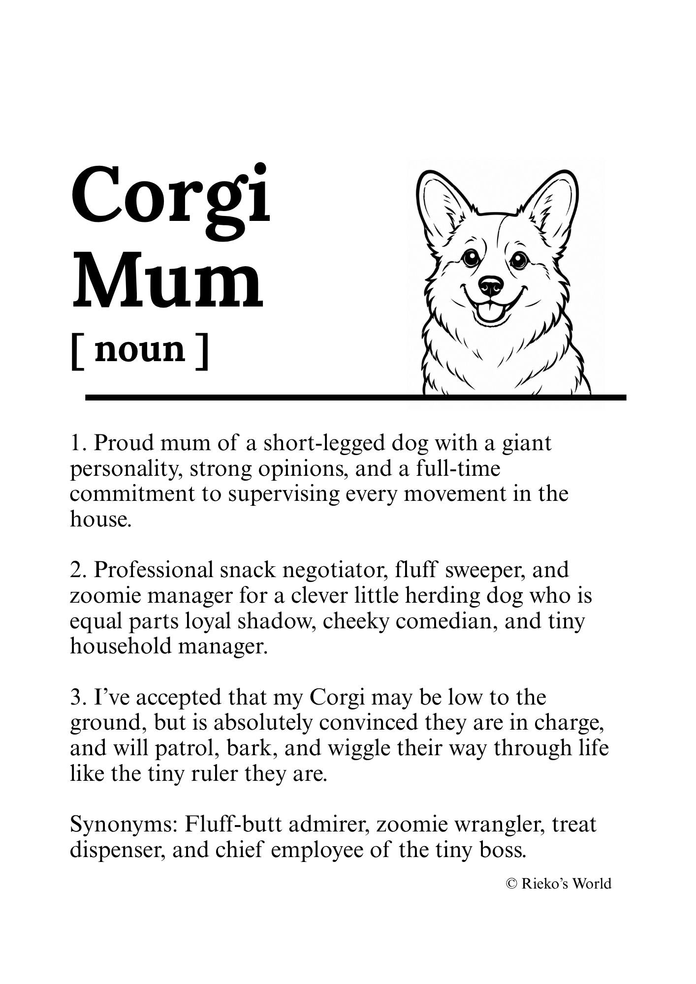 Dog Mum Definition™ Digital Downloadable Only - Breed Edition