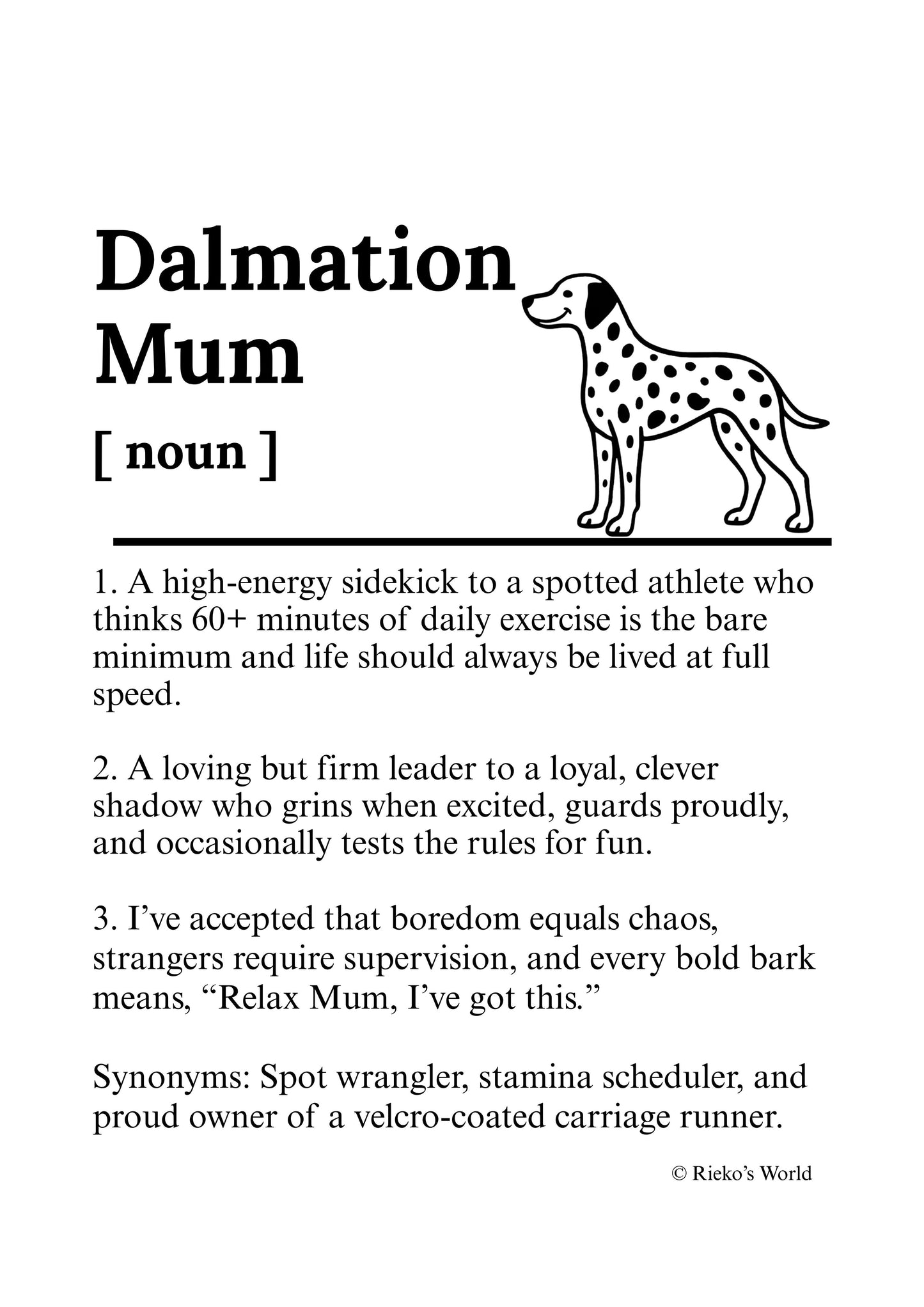 Dog Mum Definition™ Digital Downloadable Only - Breed Edition