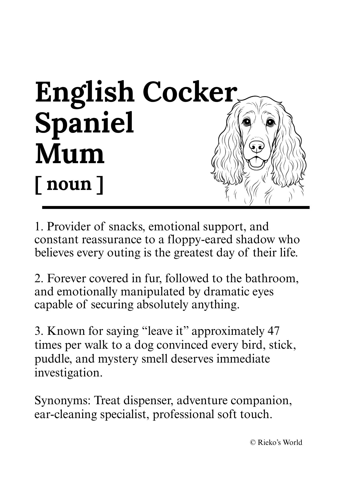 Dog Mum Definition™ Digital Downloadable Only - Breed Edition