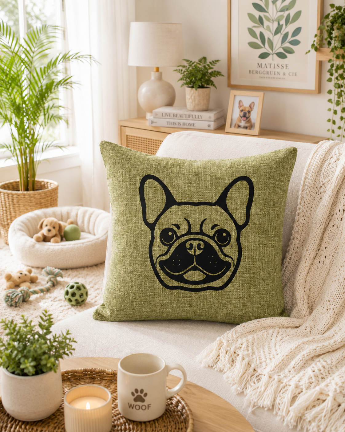 French Bulldog Cushion Cover | Frenchie Home Decor Gift