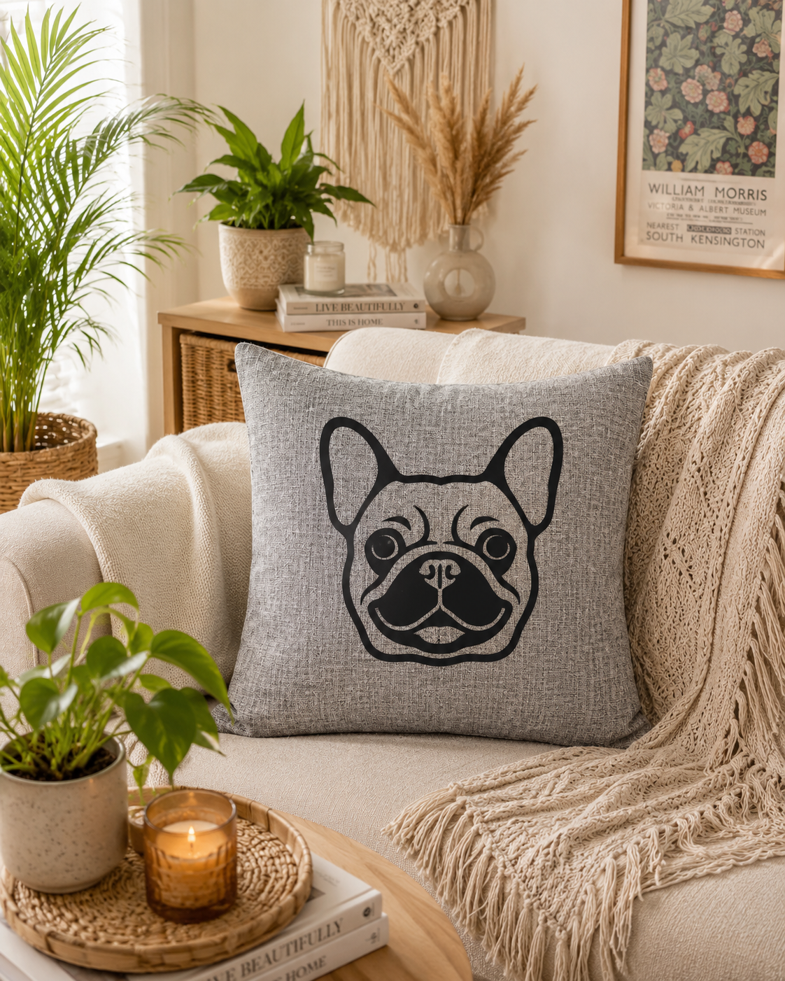 French Bulldog Cushion Cover | Frenchie Home Decor Gift