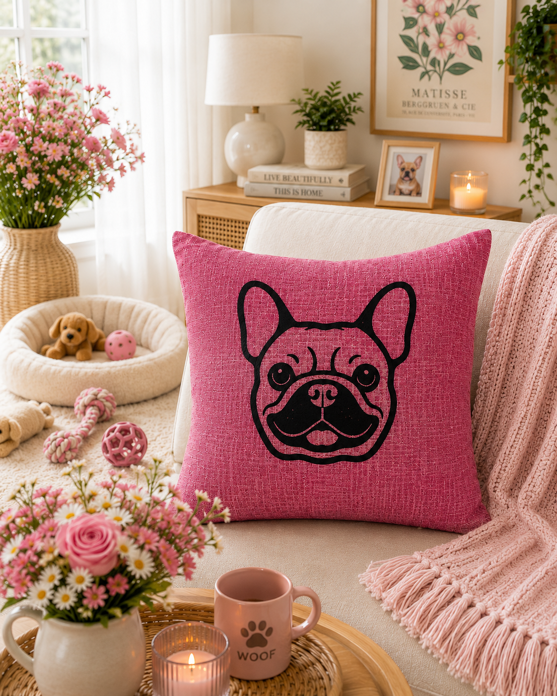 French Bulldog Cushion Cover | Frenchie Home Decor Gift