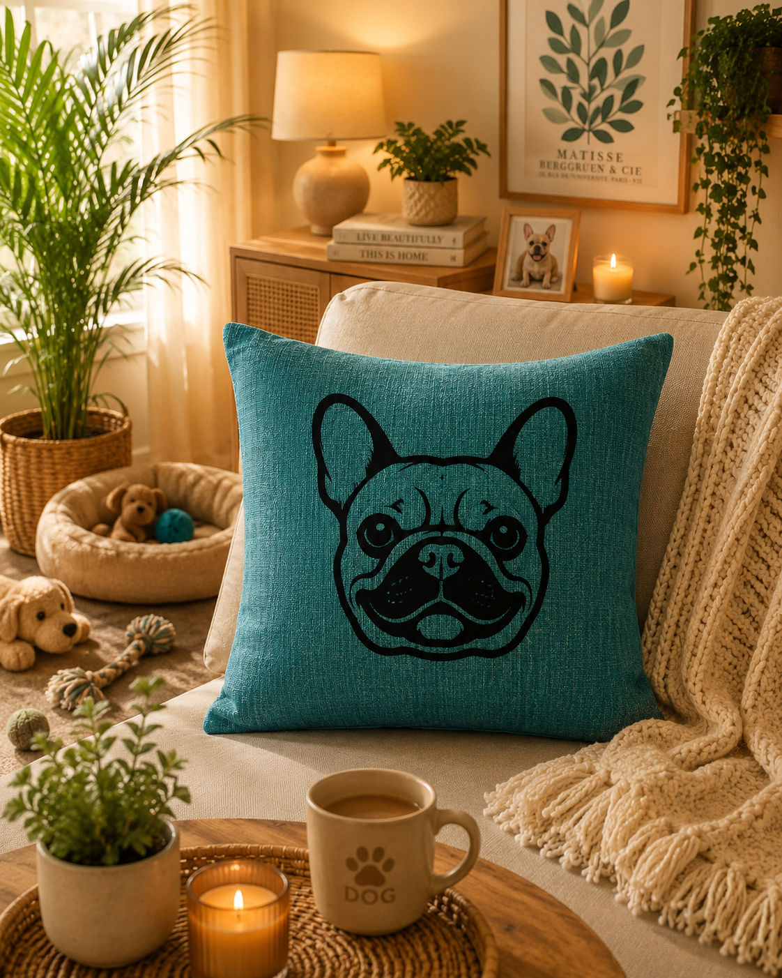 French Bulldog Cushion Cover | Frenchie Home Decor Gift