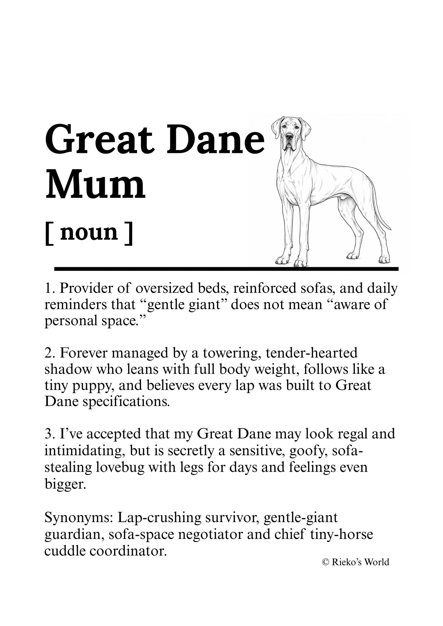 Dog Mum Definition™ Digital Downloadable Only - Breed Edition