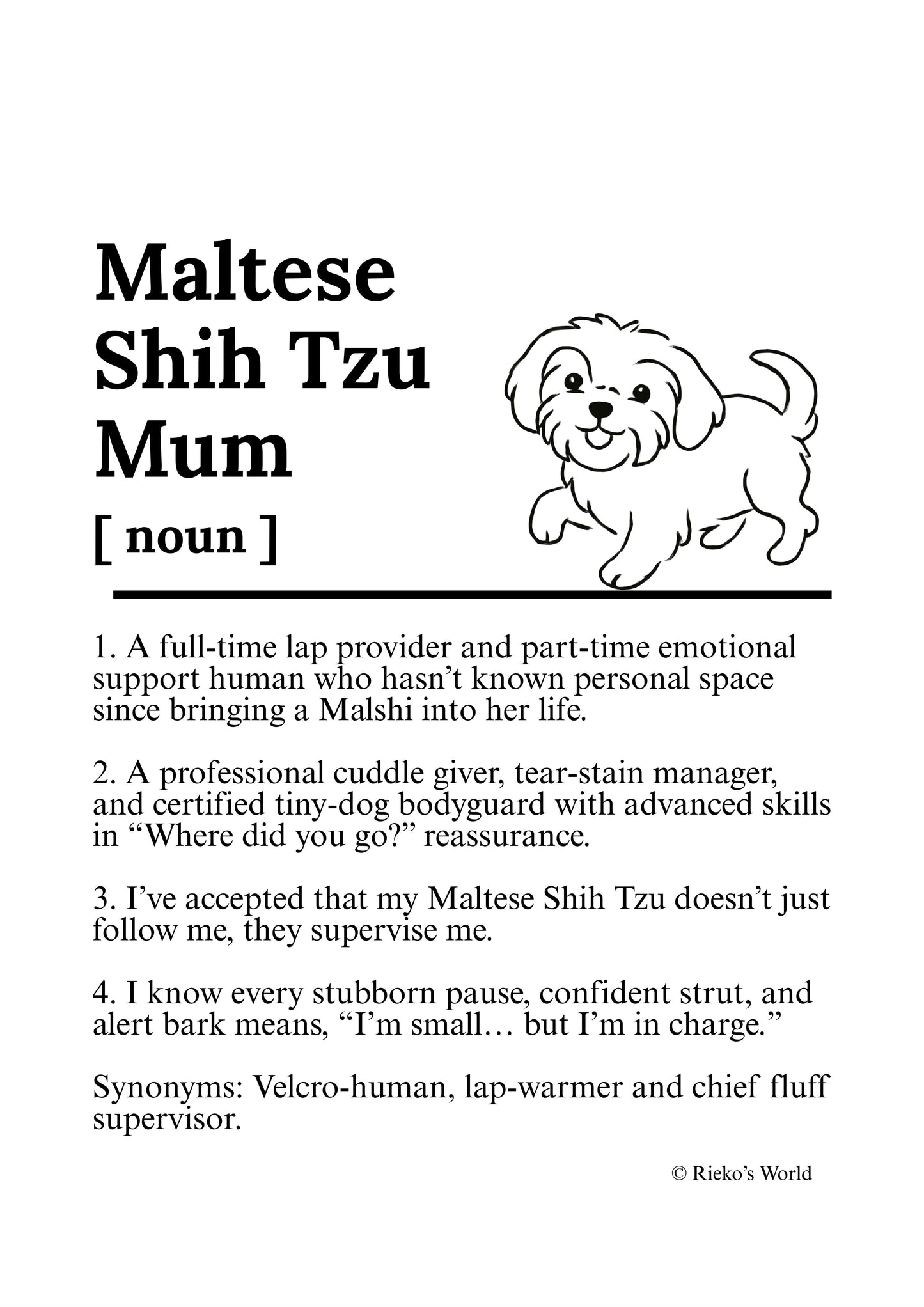 Dog Mum Definition™ Digital Downloadable Only - Breed Edition