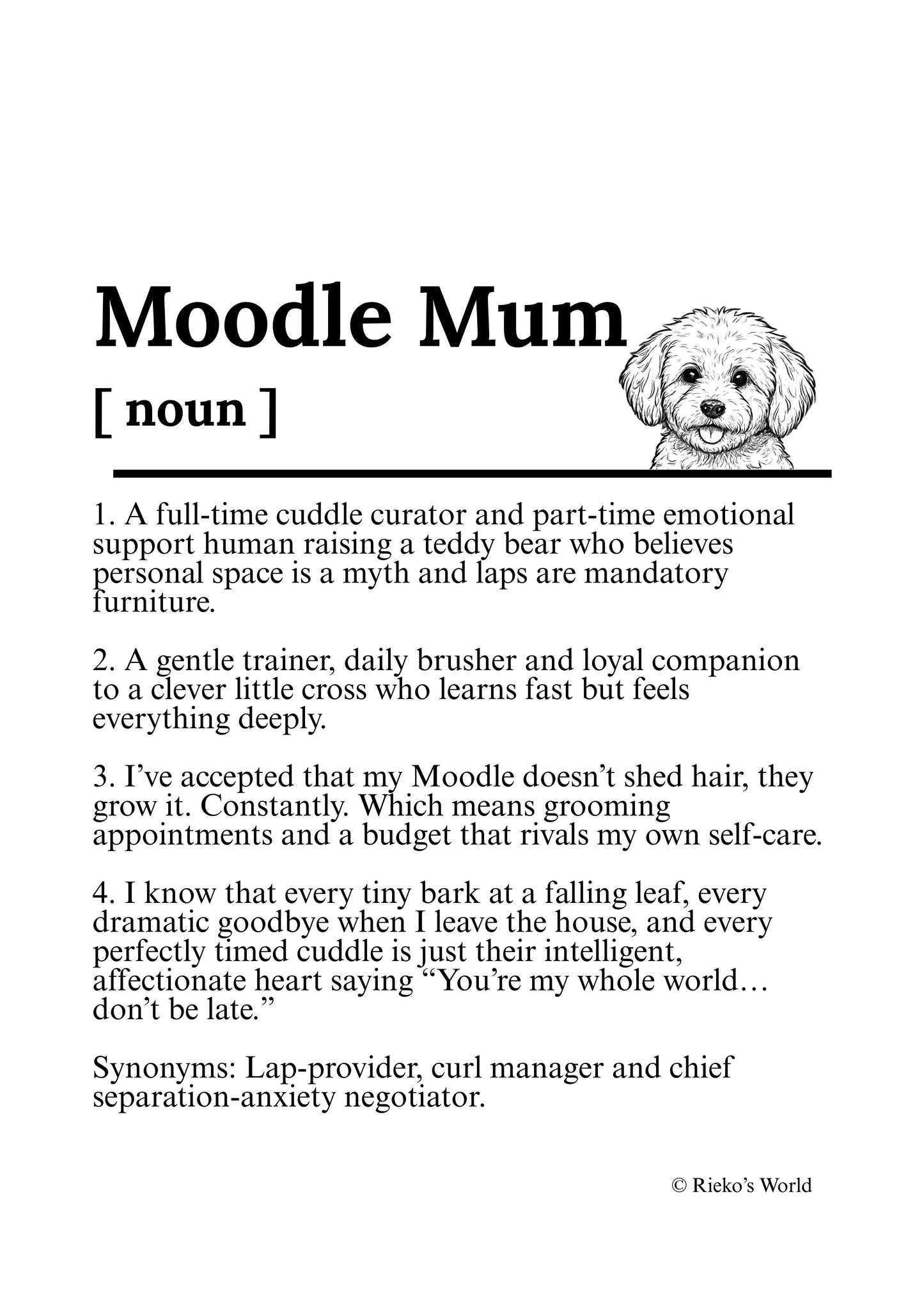 Dog Mum Definition™ Digital Downloadable Only - Breed Edition