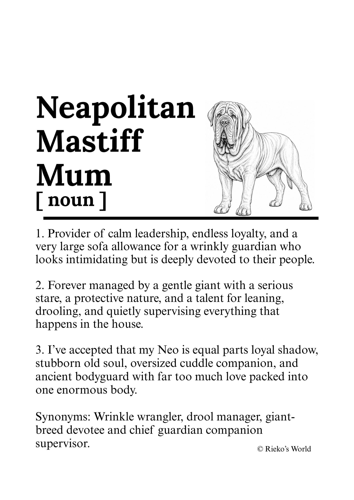 Dog Mum Definition™ Digital Downloadable Only - Breed Edition