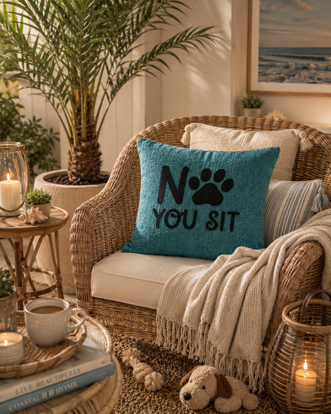 No You Sit Quote Cushion Cover