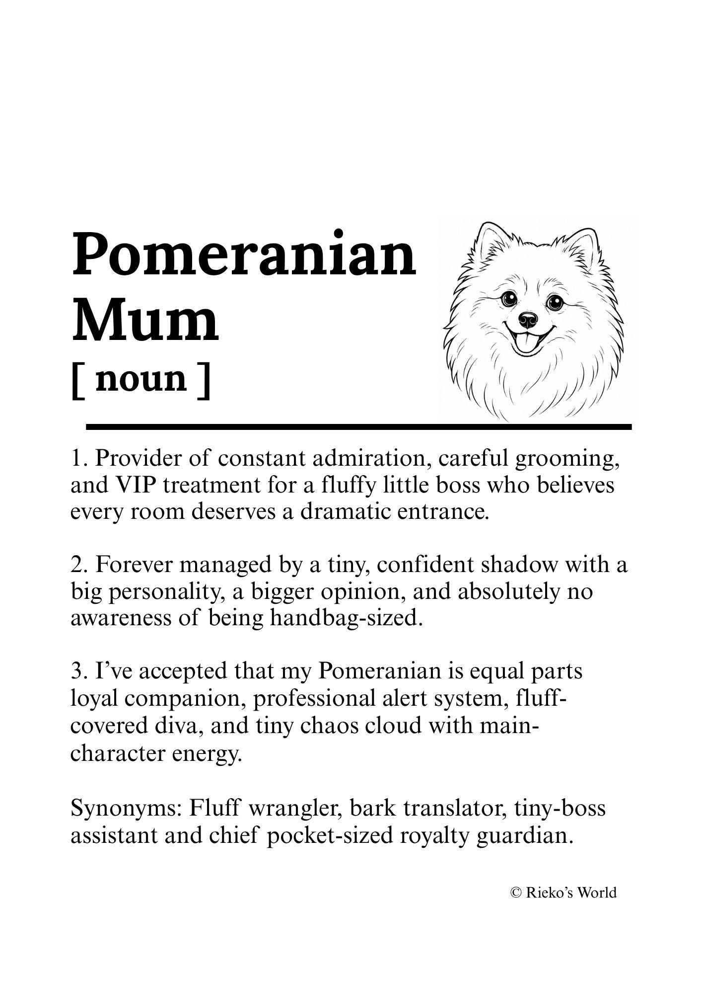 Dog Mum Definition™ Digital Downloadable Only - Breed Edition