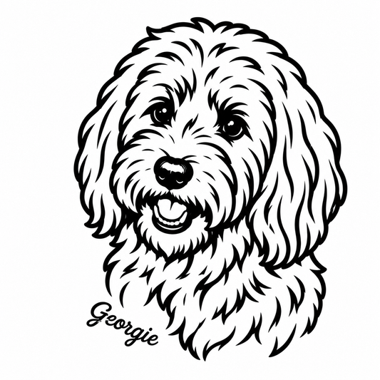 Custom Dog Portrait Cushion | Personalised from Your Photo