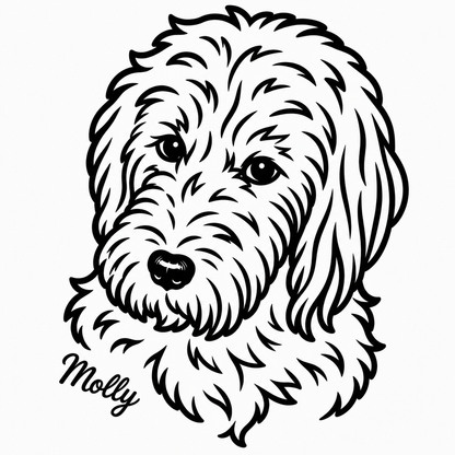 Custom Dog Portrait Cushion | Personalised from Your Photo