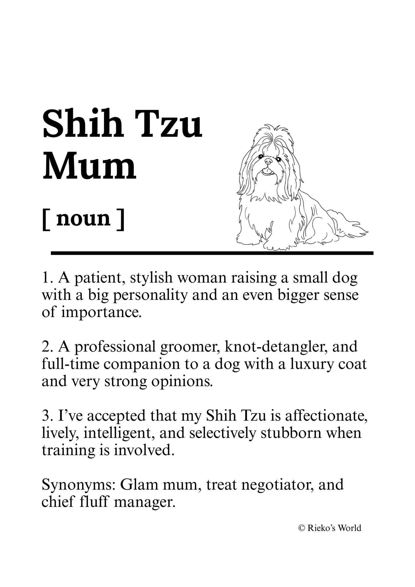 Dog Mum Definition™ Digital Downloadable Only - Breed Edition