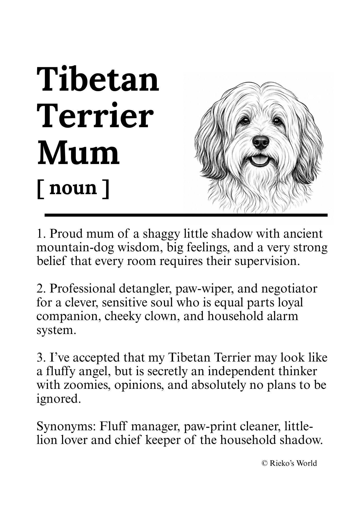 Dog Mum Definition™ Digital Downloadable Only - Breed Edition