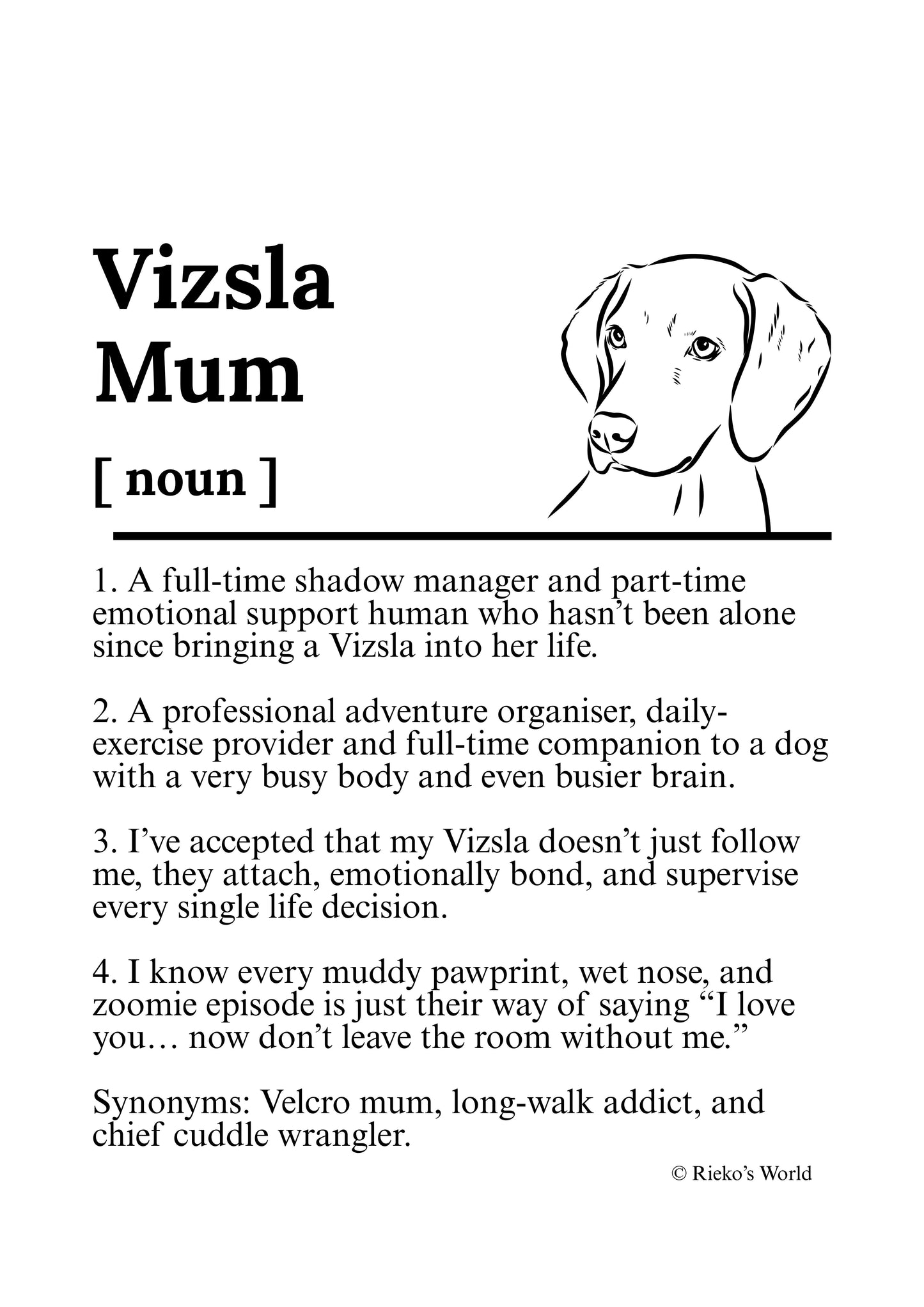Dog Mum Definition™ Digital Downloadable Only - Breed Edition