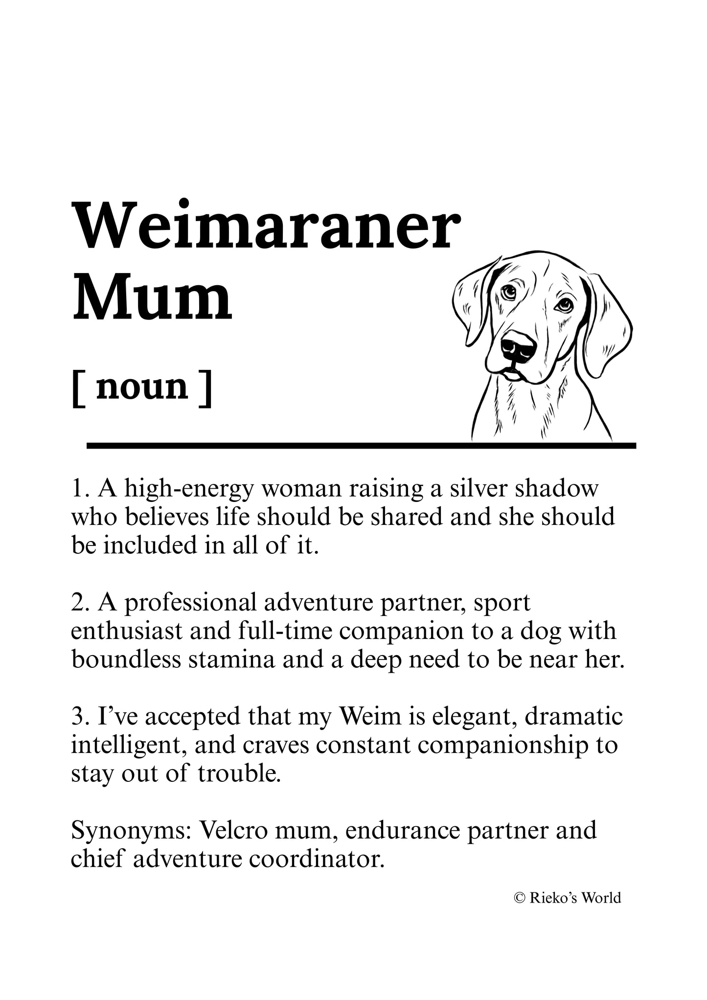 Dog Mum Definition™ Digital Downloadable Only - Breed Edition