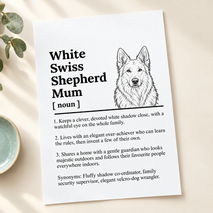 Dog Mum Definition™ Breed Print (Digital Download) - Wall Art for Dog Mums