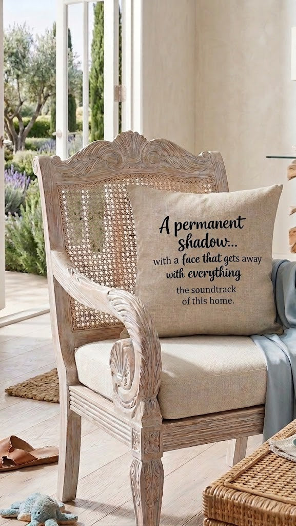 Cavoodle Oodles Cushion – Permanent Shadow - Double Sided Design