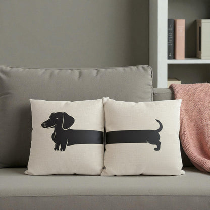 Dachshund Cushion Pair | Long Dog Mum Gift | Rieko's World